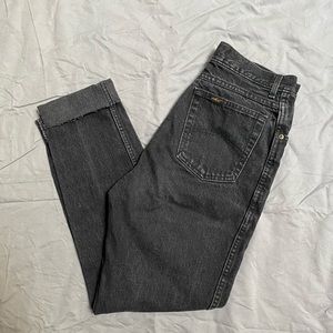 Vintage high rise straight jeans in grey